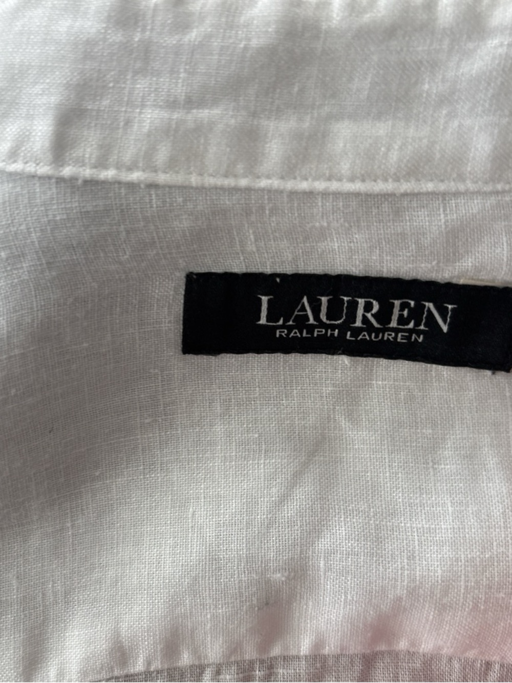 Ralph Lauren Women’s White Linen Button-Down Shirt - Picture 4 of 4